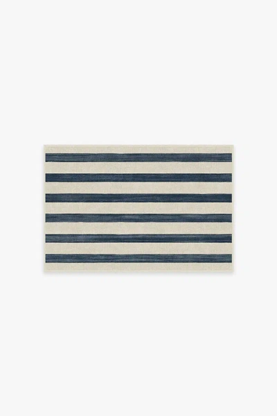 Ruggable Sumi Sailor Stripe Navy Flatwoven Rug In Blue