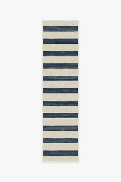 Ruggable Sumi Sailor Stripe Navy Flatwoven Rug In Blue