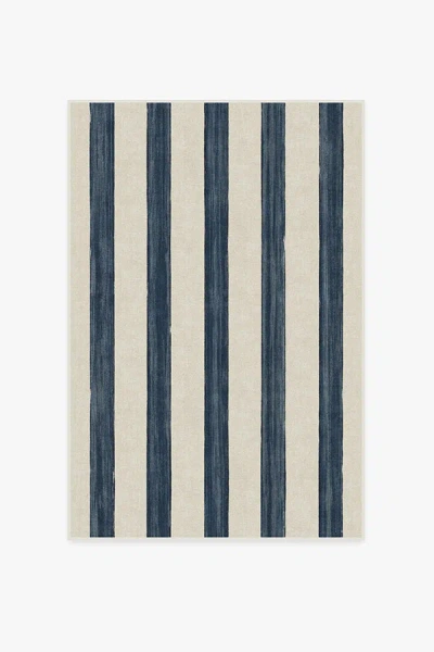 Ruggable Sumi Sailor Stripe Navy Flatwoven Rug In Blue