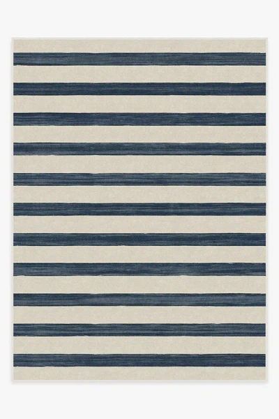 Ruggable Sumi Sailor Stripe Navy Flatwoven Rug In Blue