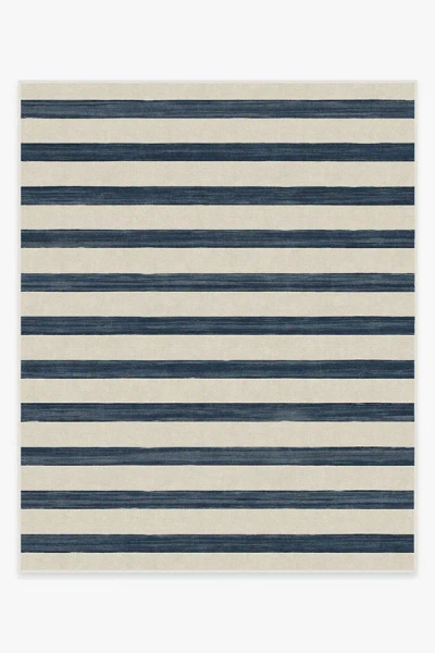 Ruggable Sumi Sailor Stripe Navy Flatwoven Rug In Blue