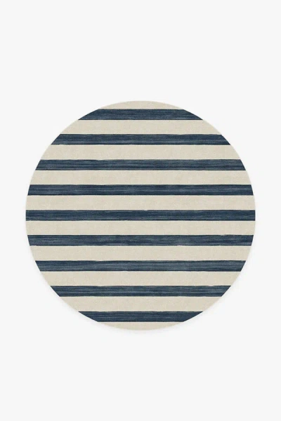Ruggable Sumi Sailor Stripe Navy Flatwoven Rug In Blue