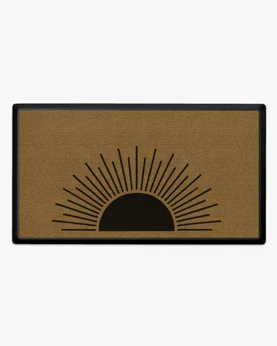 Ruggable Sunshine Welcome Black Large Doormat In Brown