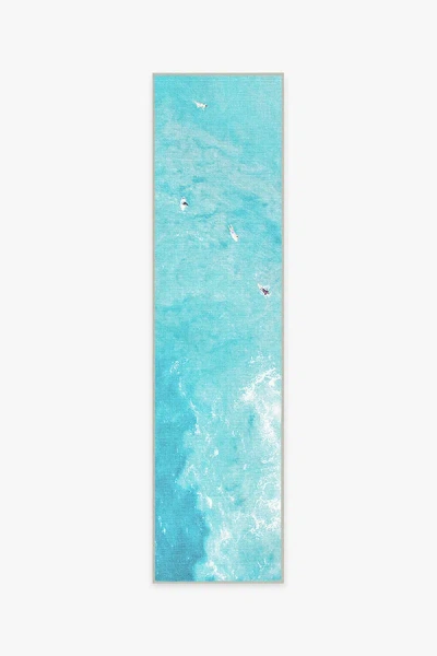 Ruggable Surfers Ocean Blue Outdoor Rug By Gray Malin In Black