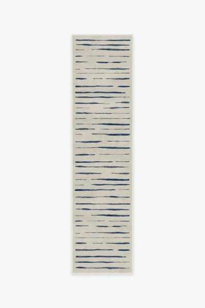 Ruggable Talas Stripe Indigo Flatwoven Rug In Brown