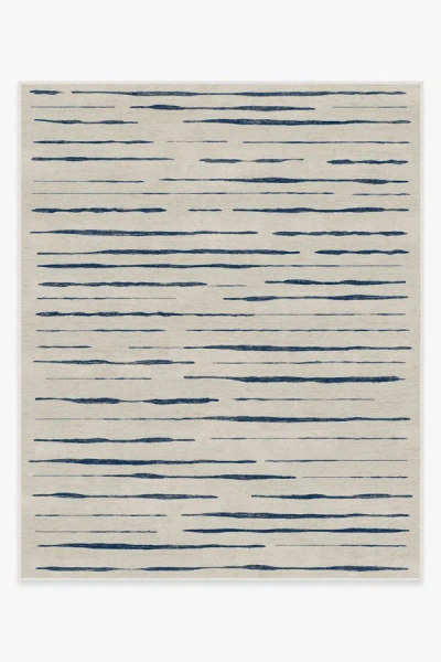 Ruggable Talas Stripe Indigo Flatwoven Rug In Brown