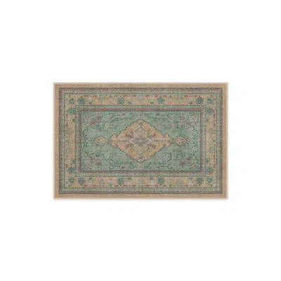 Ruggable Tallulah Natural Jade Washable 2-piece Rug And Pad System In Multi