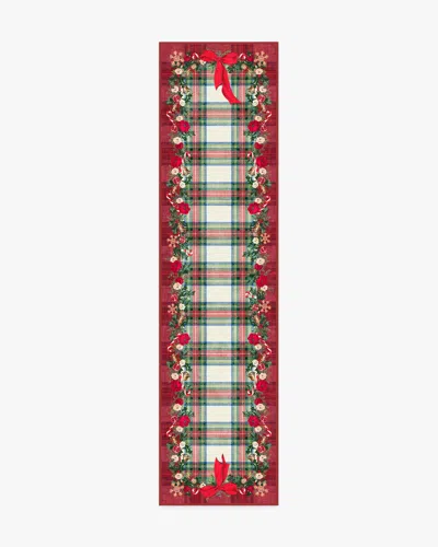 Ruggable Tartan & Floral Red Flatwoven Rug By The Hiltons