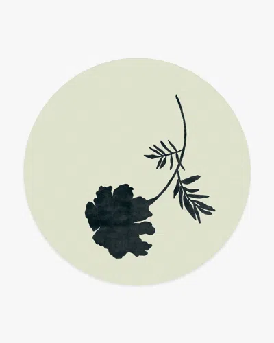 Ruggable Temple Silhouette Ivory & Charcoal Flatwoven Rug By The Local Project In White