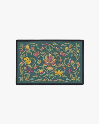 Ruggable Tendril Teal Doormat By Iris Apfel In Blue