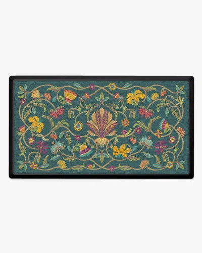 Ruggable Tendril Teal Large Doormat By Iris Apfel In Blue