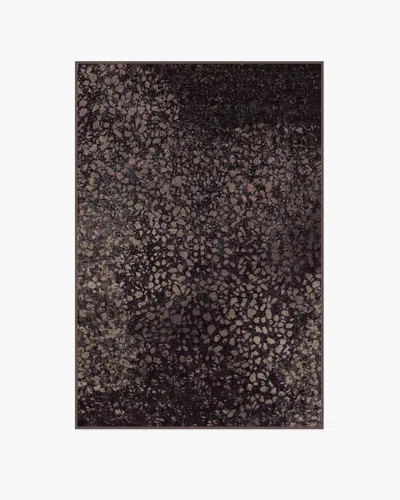Ruggable Terran Burgundy Flatwoven Rug By Architectural Digest In Black
