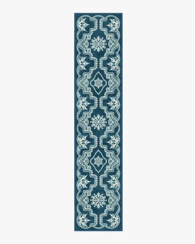 Ruggable The 5th Avenue Snowflake Navy Blue Flatwoven Rug By The Hiltons