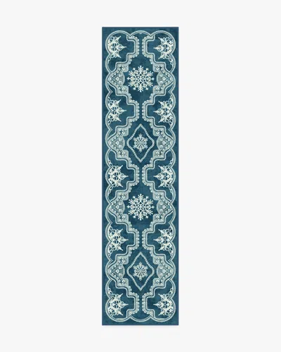 Ruggable The 5th Avenue Snowflake Navy Blue Flatwoven Rug By The Hiltons