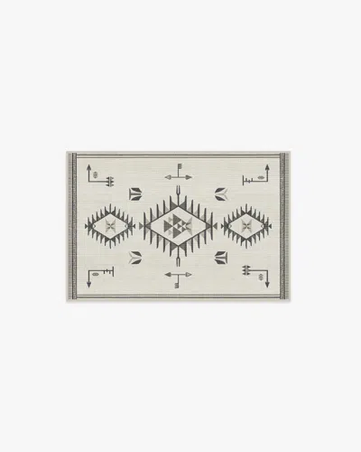 Ruggable The Child Black & Cream Flatwoven Rug In Gray