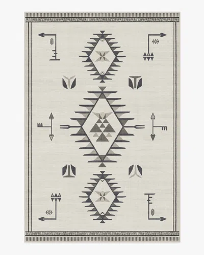 Ruggable The Child Black & Cream Flatwoven Rug In Gray