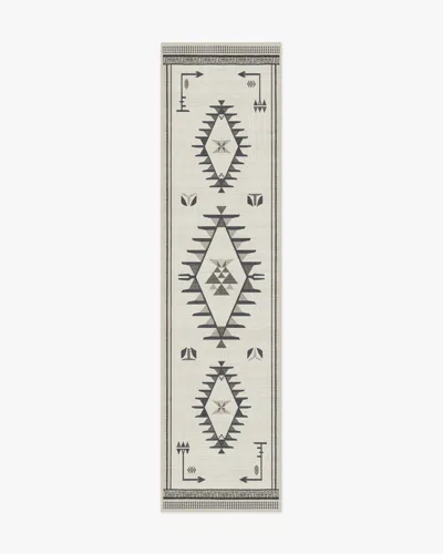 Ruggable The Child Black & Cream Flatwoven Rug In Gray