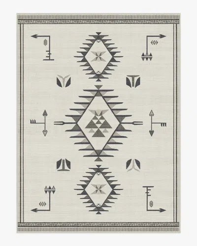Ruggable The Child Black & Cream Flatwoven Rug In Gray