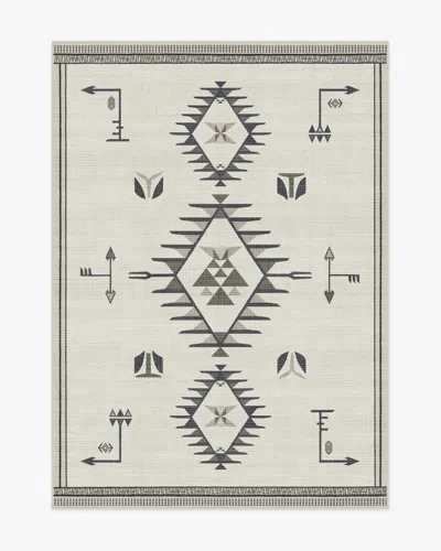 Ruggable The Child Black & Cream Flatwoven Rug In Gray