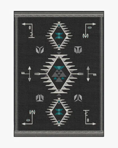 Ruggable The Child Charcoal Flatwoven Rug In Animal Print