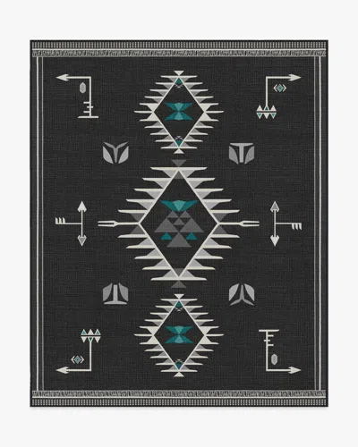Ruggable The Child Charcoal Flatwoven Rug In Black
