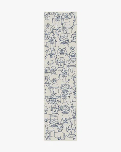 Ruggable The Saga Delft Blue Flatwoven Rug In White