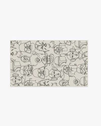 Ruggable The Saga White & Black Flatwoven Rug In Gray