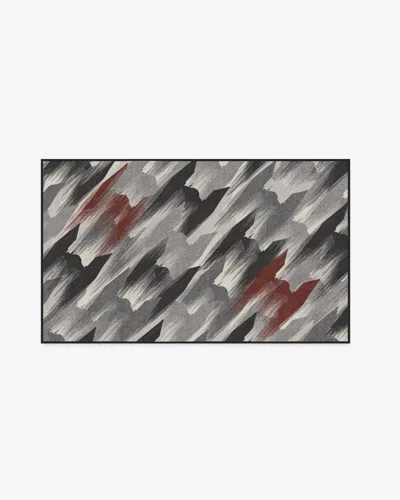Ruggable Tie Fighter Houndstooth Black Flatwoven Rug In Multi