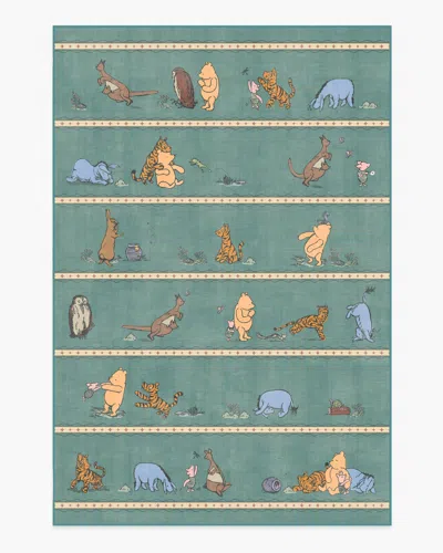 Ruggable Time With Friends Teal Flatwoven Rug In Blue