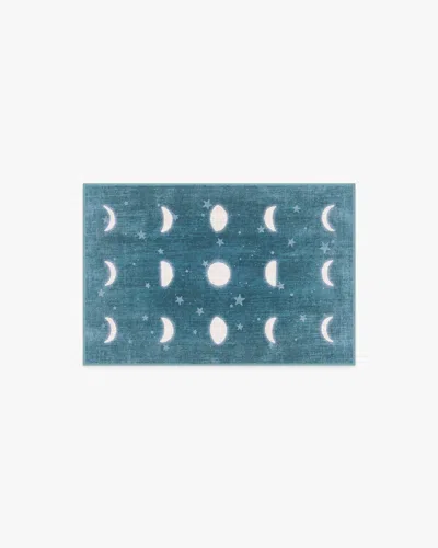 Ruggable To The Moon And Back Soft Teal Flatwoven Rug By Humberto Leon In Green