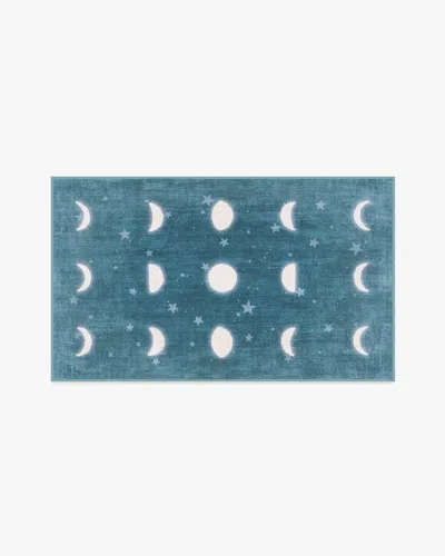 Ruggable To The Moon And Back Soft Teal Flatwoven Rug By Humberto Leon In Green