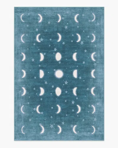 Ruggable To The Moon And Back Soft Teal Flatwoven Rug By Humberto Leon In Green