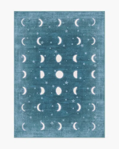 Ruggable To The Moon And Back Soft Teal Flatwoven Rug By Humberto Leon In Green