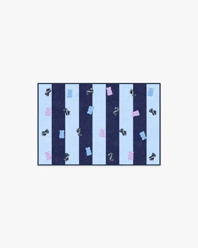 Ruggable Todd Stripe Gummy Blue & Navy Flatwoven Rug By Humberto Leon