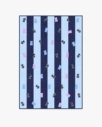 Ruggable Todd Stripe Gummy Blue & Navy Flatwoven Rug By Humberto Leon