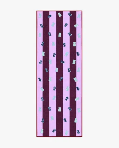 Ruggable Todd Stripe Gummy Pink & Burgundy Flatwoven Rug By Humberto Leon