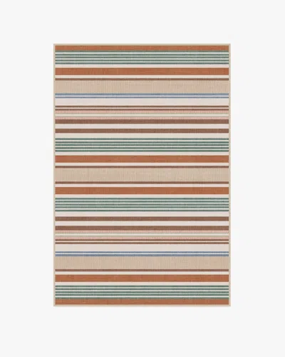 Ruggable Tropez Stripe Red Multicolour Flatwoven Rug