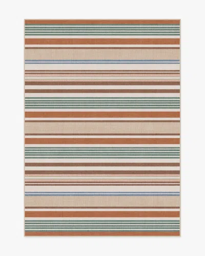 Ruggable Tropez Stripe Red Multicolour Flatwoven Rug