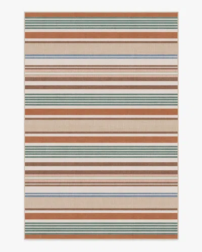 Ruggable Tropez Stripe Red Multicolour Flatwoven Rug