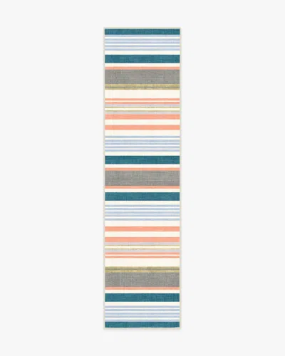 Ruggable Tropez Stripe Teal Multicolor Outdoor Rug