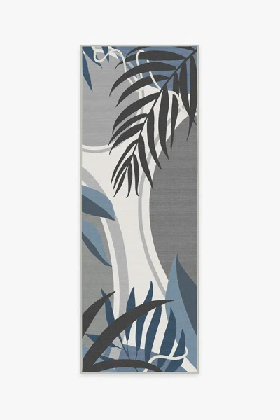Ruggable Tulum Ivory Blue Outdoor Rug In Gray