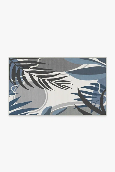 Ruggable Tulum Ivory Blue Outdoor Rug