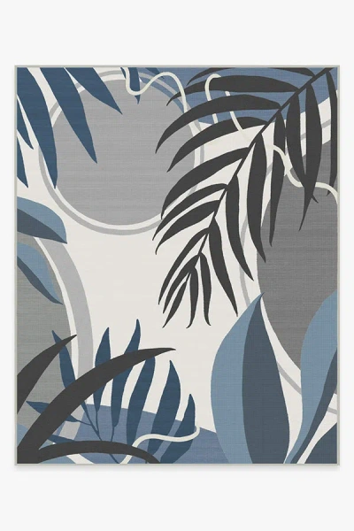Ruggable Tulum Ivory Blue Outdoor Rug