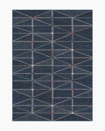 Ruggable Ulysses Navy Flatwoven Rug In Blue