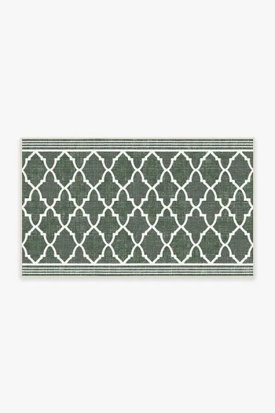 Ruggable Varia Trellis Forest Green Outdoor Rug