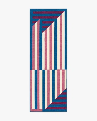 Ruggable Venn Pink & Blue Flatwoven Rug