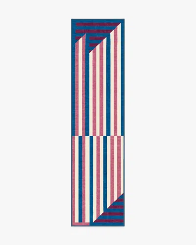 Ruggable Venn Pink & Blue Flatwoven Rug