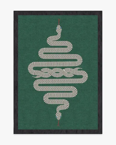Ruggable Venom Emerald Flatwoven Rug By Jonathan Adler In Green