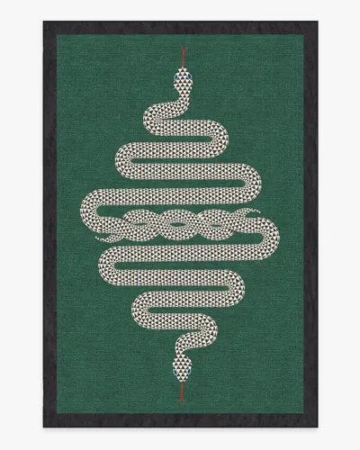 Ruggable Venom Emerald Flatwoven Rug By Jonathan Adler In Green