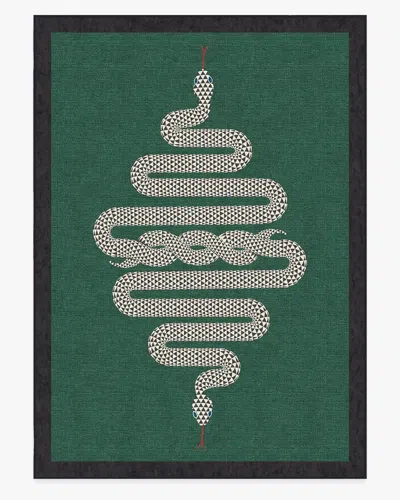 Ruggable Venom Emerald Flatwoven Rug By Jonathan Adler In Green